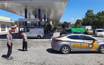 Polsek Labuapi Pantau Stok BBM di Sejumlah SPBU Lokal