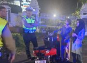 Jaga Kamtibmas, Satlantas Polres Lombok Barat Intensifkan Patroli Malam di Wilayah Gerung