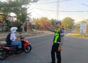 Satlantas Polres Lombok Utara Gelar Strong Point Pagi di 9 Titik Rawan Lalin Wilayah Pemenang, Tanjung dan Gangga