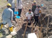 Bhabinkamtibmas Polsek Belo Hadiri Peletakan Batu Pertama Program Percepatan Peningkatan Tata Guna Air