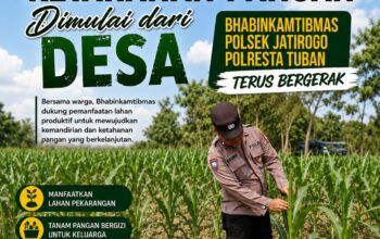 Polri dukung progam Astacita, Polsek Jatirogo Polresta Tuban Turun Cek Tanaman jagung Warga di Desa Demit