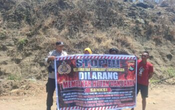 Cegah Risiko Karhutla, Polsek Soromandi Imbau Warga Tidak Membuka Lahan Dengan Cara Membakar